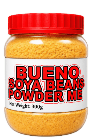 Bueno Soya Beans Powder 300 g jar with a red lid